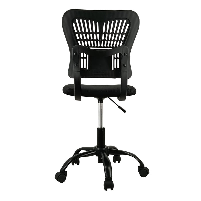 Office Chair Armless Ergonomic Desk Chair Adjustable Height Seat Mesh Task Chair Comfy Home Office Chair (Black)