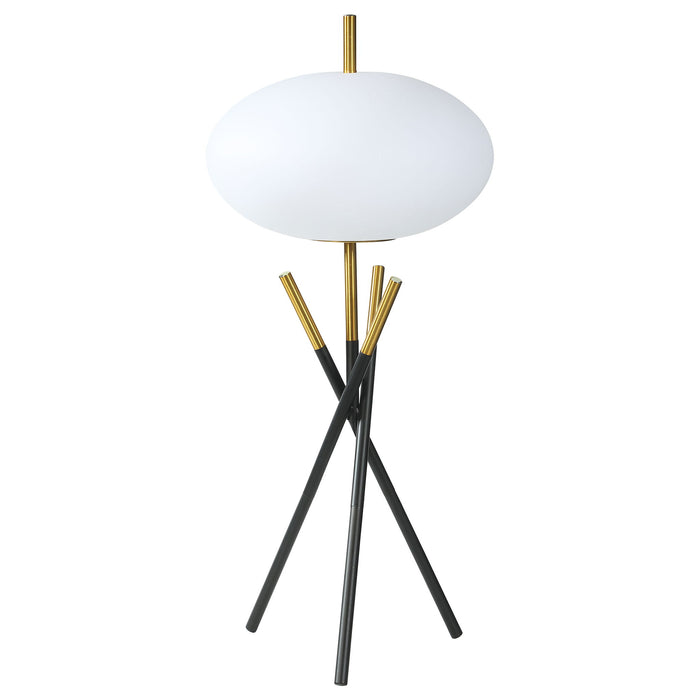 Clarendon - Orb Shade Tripod Table Lamp Desk & Bedside Lamp - Black Furniture Max