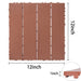 Plastic Interlocking Deck Tiles, Patio Flooring Outdoor Waterproof All Weather Use For Garden Poolside Front / Back Yard (Set of 44) - Mahogany Daily Nest