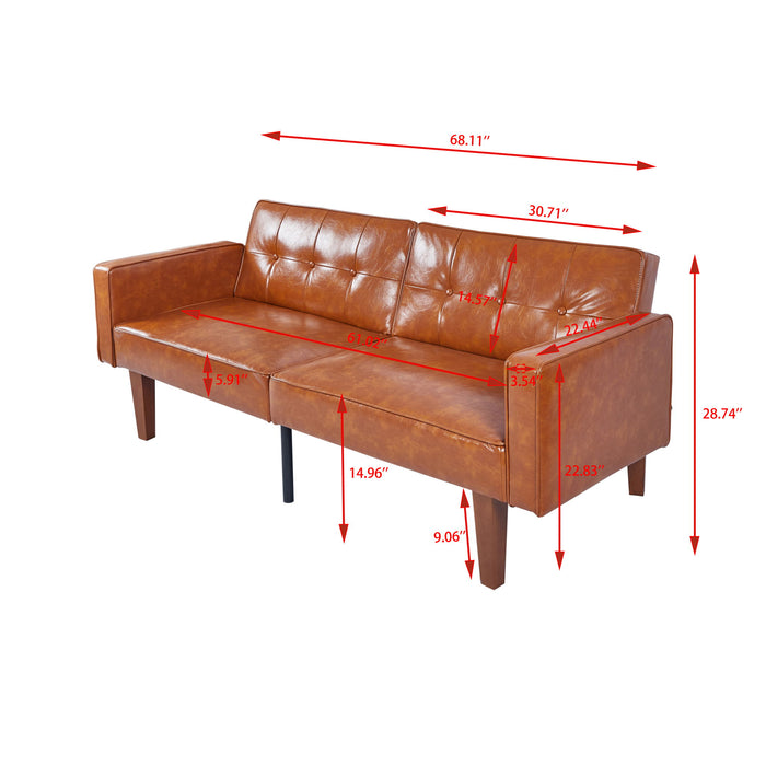 3 Position Split Back Futon Sofa Bed For Living Room Home Essentials