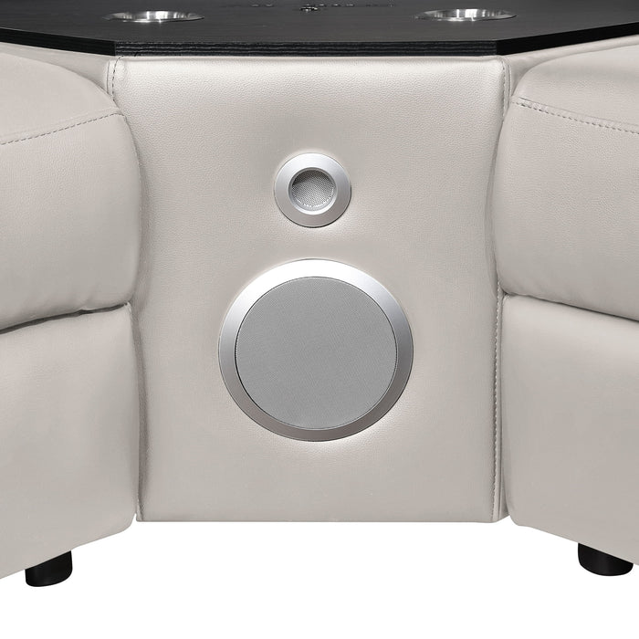 Nova - Sectional With Bluetooth Speaker, LED And Lifting Wine Cabinet Matrix Furniture Group
