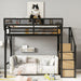 Loft Bed With Stairs, Storage Shelves, Wardrobe Home Essentials