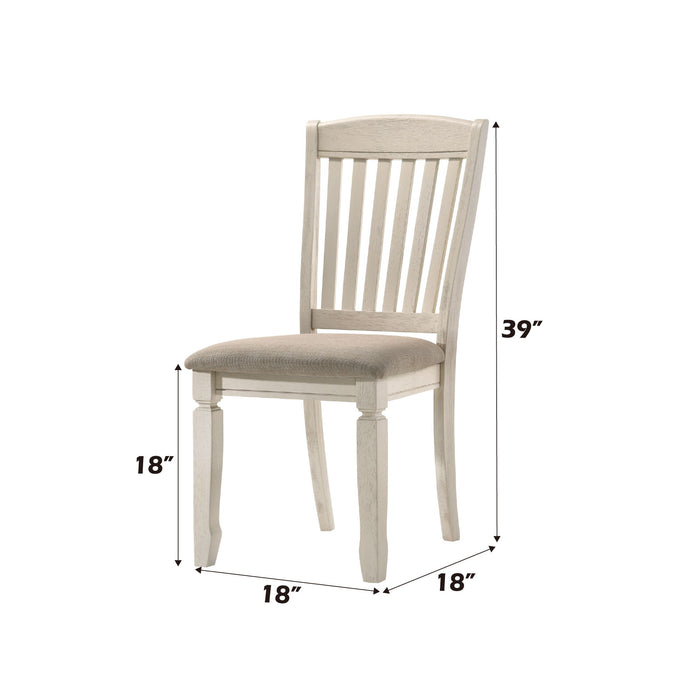 Fedele - Side Chair (Set of 2) - Cream / Tan Acme