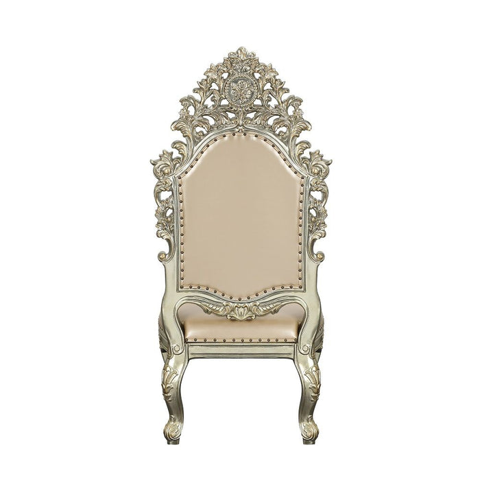 Sorina - Side Chair (Set of 2) - Synthetic Leather & Antique Gold ACME