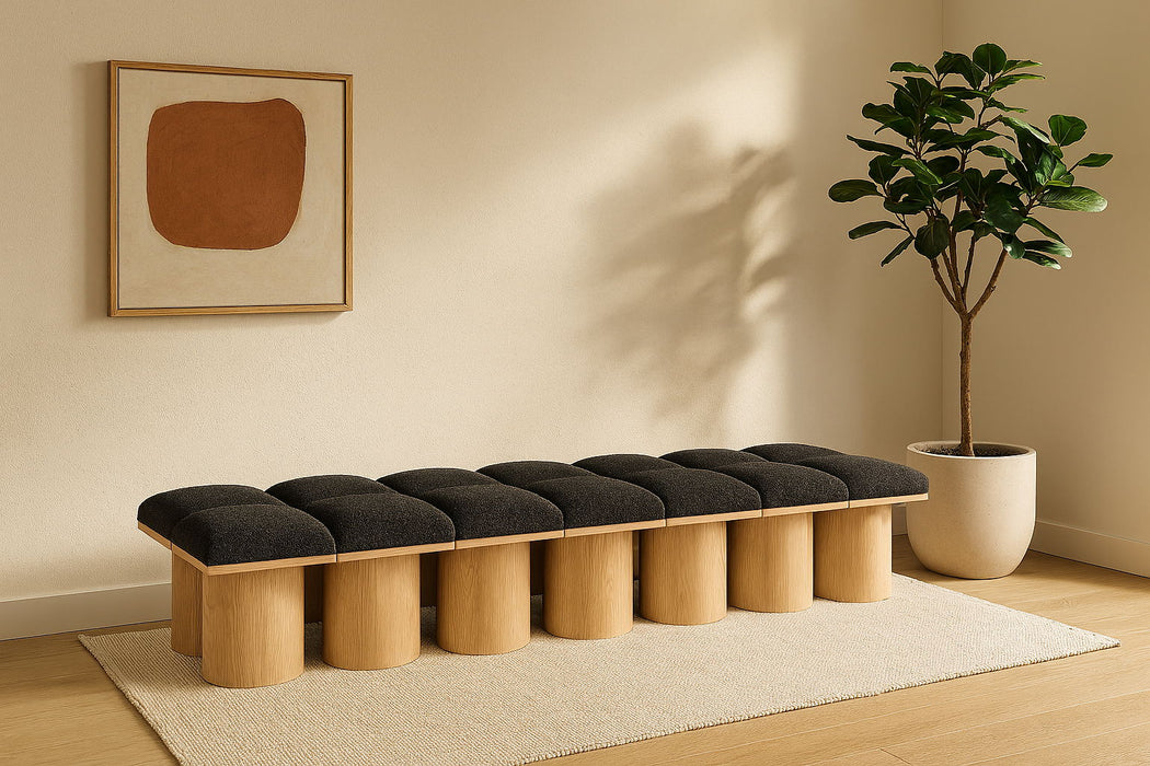 Pavilion - 14 Piece Modular Bench With Natural Base Meridian Furniture