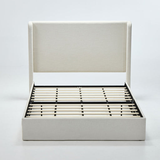 Carmen - Minimalist Upholstered Wingback Bed Frame With High Headboard House & Home Furniture