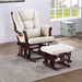 Upholstered Glider Chair With Ottoman Home Essentials