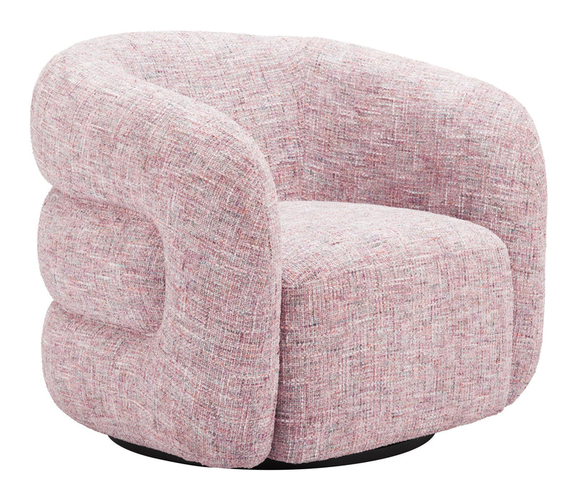 Refine - Swivel Chair - Pink Tweed Zuo Modern