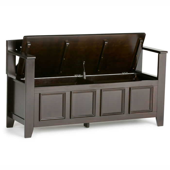 Amherst - Entryway Storage Bench - Hickory Brown Simpli-Home