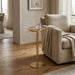 Champaign - Round Accent Table - Gold Ridgecrest Home
