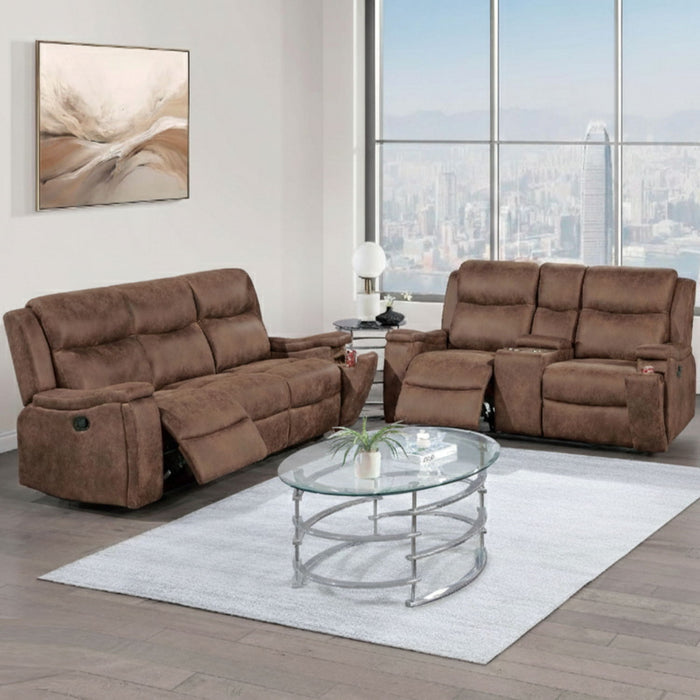 Modern Manual Motion Living Room Set & Hidden Cup Holders Home Essentials