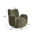 360° Swivel Accent Chair For Living Room - Olive Green Home Essentials