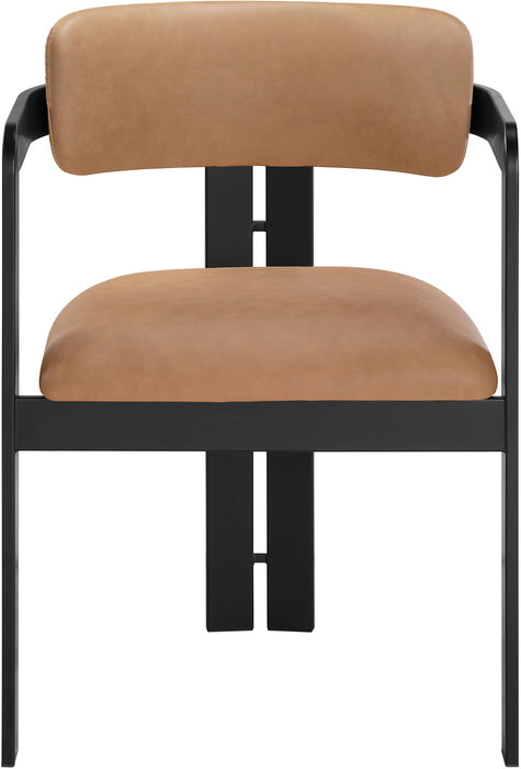Aurum - Vegan Leather Upholstered Dining Chair With Graphite Black Base (Set of 2) Meridian Furniture