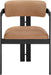 Aurum - Vegan Leather Upholstered Dining Chair With Graphite Black Base (Set of 2) Meridian Furniture