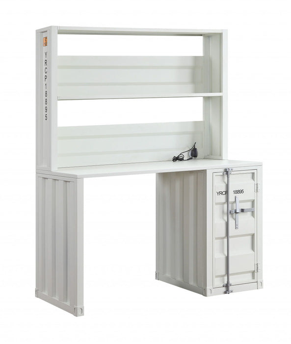 Metal Writing Desk - White