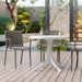 4 Modern Stackable Plastic Armchair Matched With Round Table Home Essentials