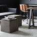Rockwood - Upholstered Cube Storage Ottoman With Tray Simpli-Home