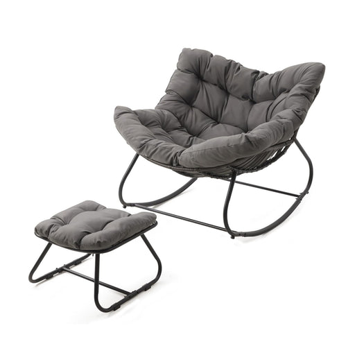 Egg Rocking Chair With Ottoman Home Essentials
