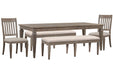 Lancaster - 5 Piece Extendable Rectangular Dining Table Set Magnussen Furniture