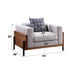 Pelton - Chair With Pillow - Fabric & Walnut ACME