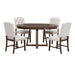 Dining Set With Leaf Round Table And 4 Upholstered Chairs Hearth and Haven