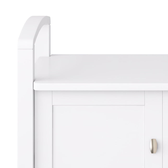 Warm Shaker - Entryway Storage Bench - White