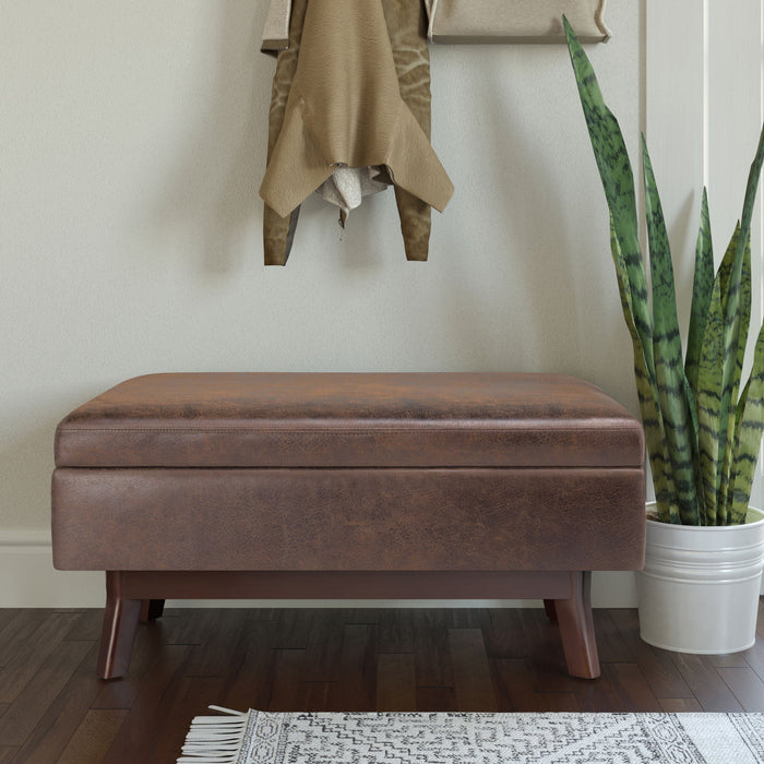 Owen - Upholstered Rectangular Storage Ottoman Simpli-Home