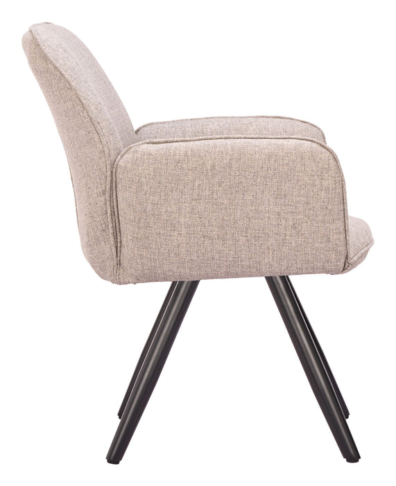 Sieve - Swivel Dining Chair (Set of 2) - Beige / Black Zuo Modern