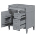 Bathroom Vanity With 2 Drawers And Tip-Out Drawer, Storage Cabinet Hearth and Haven