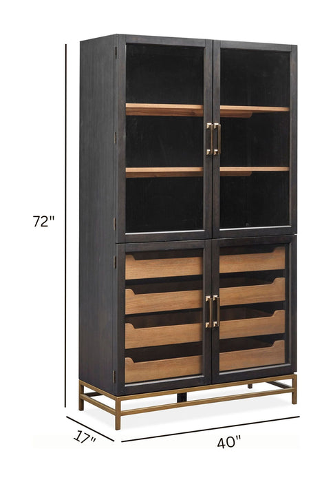 Lindon - Two Tone Dining Cabinet - Dark Brown Magnussen Furniture
