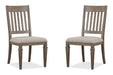 Lancaster - Dining Side Chair With Upholstered Seat (Set of 2) - Dovetail Gray Magnussen Furniture