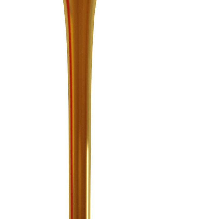Rounded Marble And Metal Bar Table - White And Gold