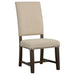 Upholstered Side Chair With Nailhead Accents (Set of 2) - Beige Furniture Max