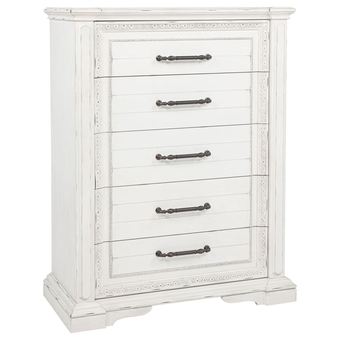 5 Drawer Bedroom Chest Of Drawers - Vintage Furniture Max