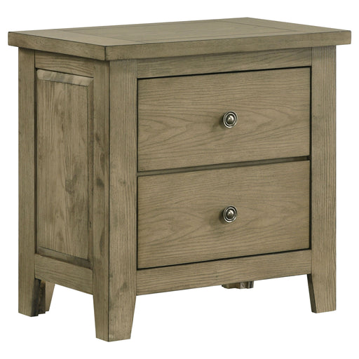 Pelton - 2 Drawer Nightstand - Oak Furniture Max