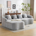 Modular L-Shape Sectional Sofa With Curved Chaise Home Essentials