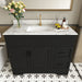 Bathroom Vanity Set, Fluted Cabinet, Soft Close Doors With Drawers, Single Faucet Hole, Sink Included - Black Home Essentials