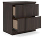 Shaehartin - Two Drawer Night Stand - Dark Brown Signature Design by Ashley®