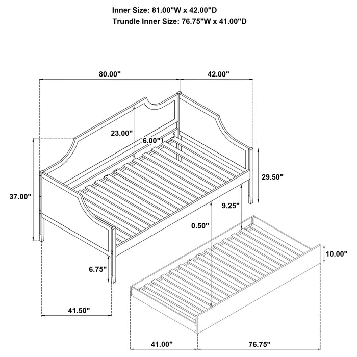 Twin Daybed With Trundle - Cherry Furniture Max