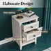 Nightstand With 2 Drawers & Shelf - White Home Essentials