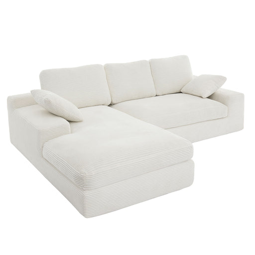 Compressed Sofa With 3 Back Cushions, 2 Throw Pillows Home Essentials