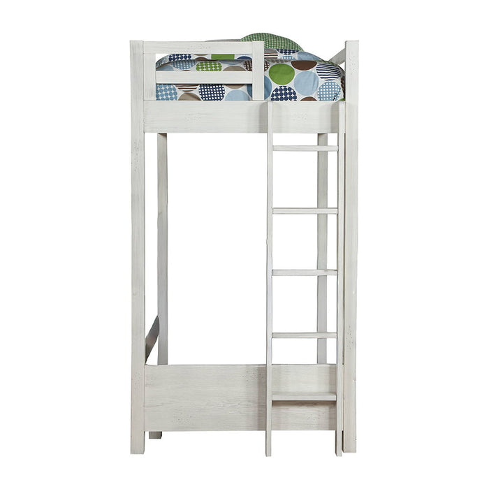 Celerina - Twin Loft Bed - Weathered White ACME