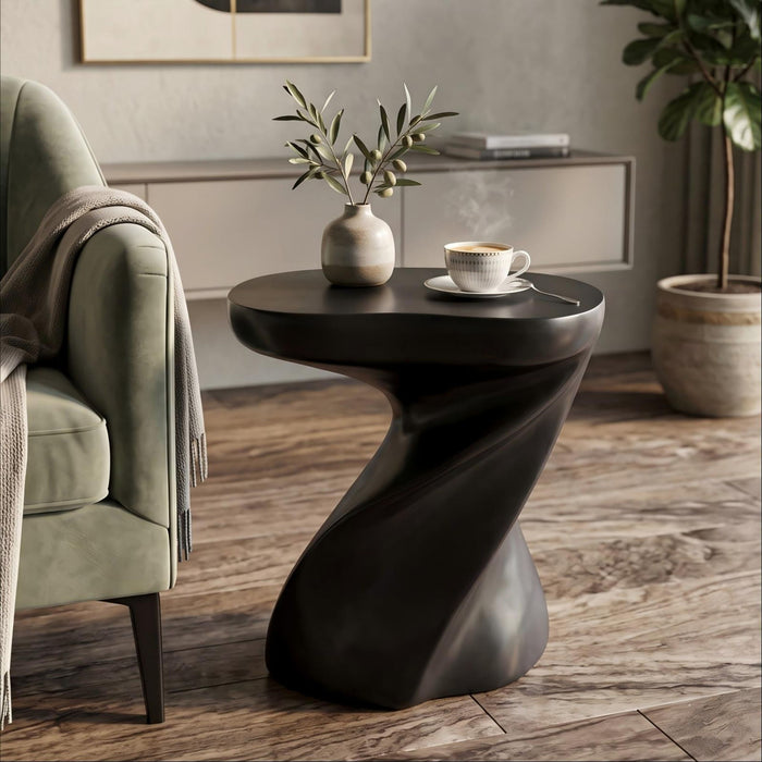 Twisted Sculptural Side Table Indoor / Outdoor Noble House