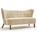 Nordic Chair Laid Back Loveseats With Curved Backres, No Armrests Home Essentials