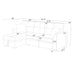 Upholstered Sectional & Pull Out Bed And Chaise Storage - Almond Home Essentials