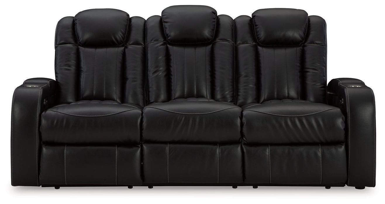 Caveman Den - Midnight - Power Reclining Sofa With Adj Headrest