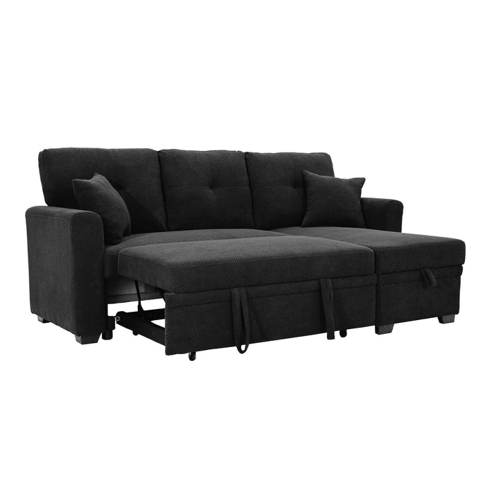 Sleeper Sectional With Pull Out Bed, Reversible Chaise Home Essentials