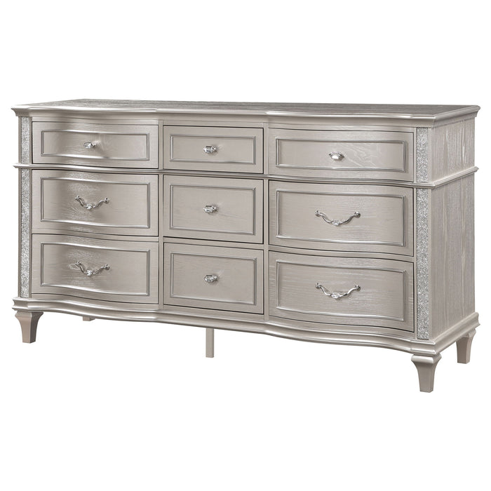 Katerina - 9 Drawer Dresser With Removable Jewelry Tray - Oak Furniture Max
