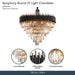 Michael Amini Lighting - Symphony Round 37-Light Crystal Chandelier - Black Michael Amini