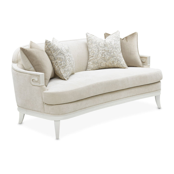 La Marisia - Chenille Loveseat - Tranquil / Creamy Pearl
